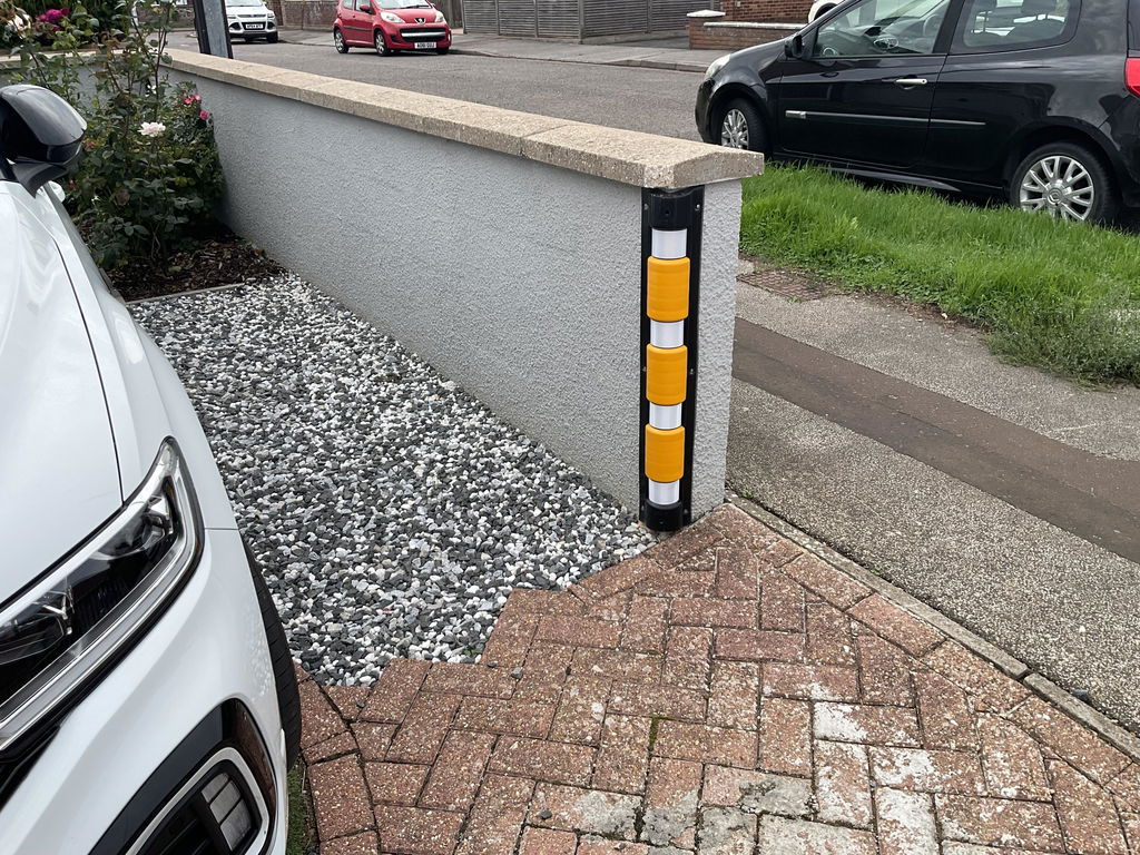 A Simple Way to Protect Driveway Walls and Corners from Vehicle Damage