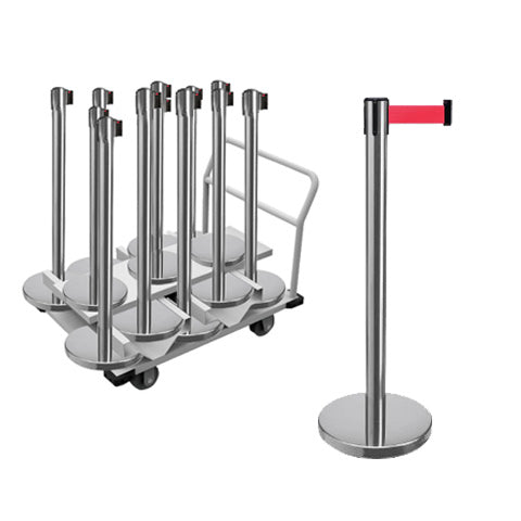 Sperrepakke - Event Liten - 12 stk stolper + transportvogn