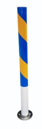 X3 flexible delineator post for speed bumps blue yellow 900mm