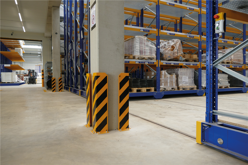 Reolbeskyttelse – Crash Guard – Vinkel – Forsterket (L-form, 400–1200 mm høyde)