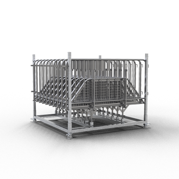 Barrikader Politigitter Police - pakke med 10 barrikader og ramme for oppbevaring