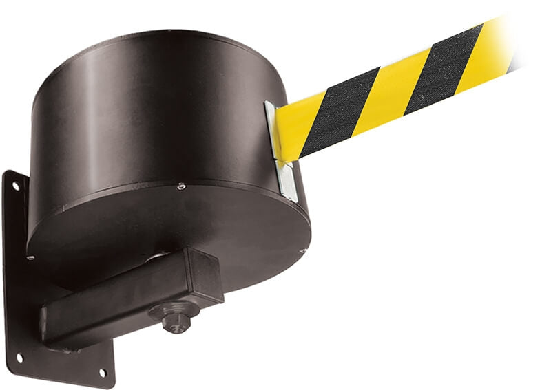 FlexiBarrier Veggmontert avsperringsbånd – Pro – (16 eller 23 meter bånd)