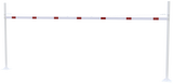 Høydebegrensningsbarriere med 2 firkantede stolper (3-9m bredde)