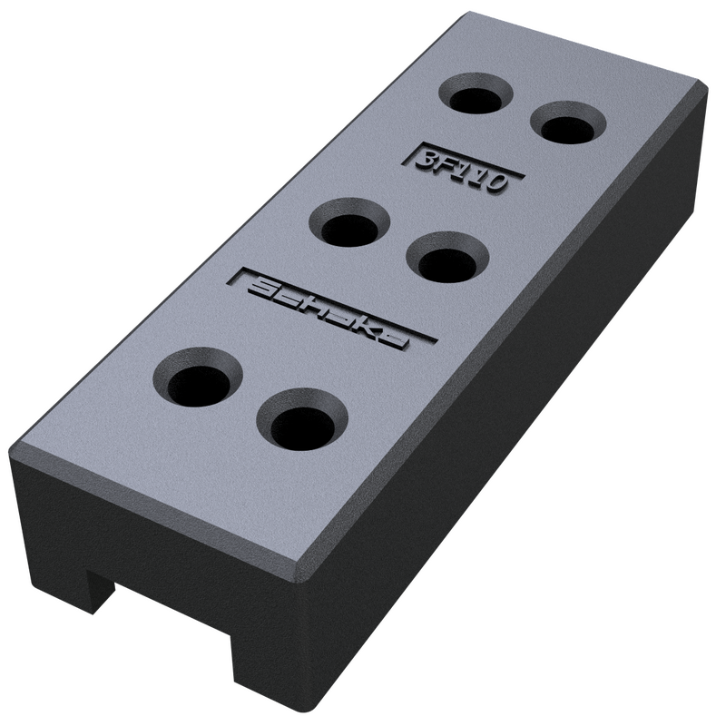 Bunnplate for mobile gjerder – Resirkulert plast (6 hull Ø42 mm)