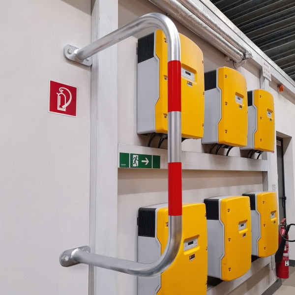 BLACK BULL SafeWall Protection Guard - Outdoor Use - Silver with Red Reflective Bands
