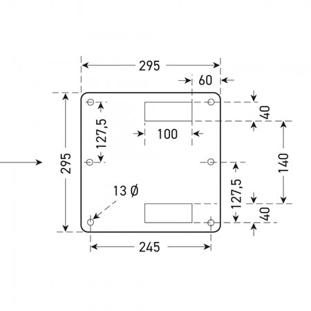 COMPACT System Boom Barrier Counterweight Style with integrated support arm - size guide