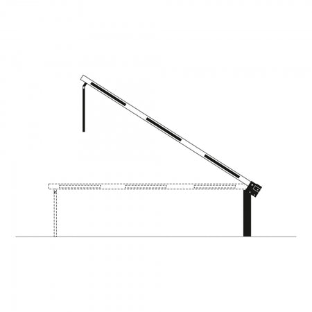 COMPACT System Boom Barrier Gas damper assisted action with integrated support arm