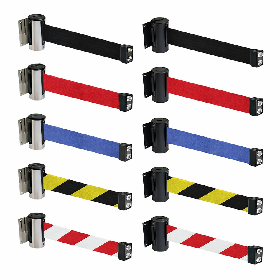 FlexiBarrier Veggmontert Sperre – Økonomi – Magnetisk (2,3–4,5 m belte)