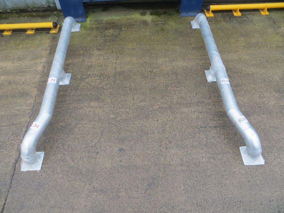 Heavy-duty 3 metre galvanised steel loading bay wheel guides