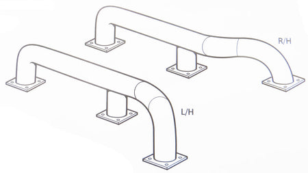 Installed loading bay wheel guides for vehicle positioning