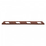 Park-AID Wheel Stop, 1,800 mm, brick red with white reflective panels, fixing bolts included