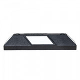 Park-AID Wheel Stop, 550 mm, black with white reflective panels, fixing bolts included