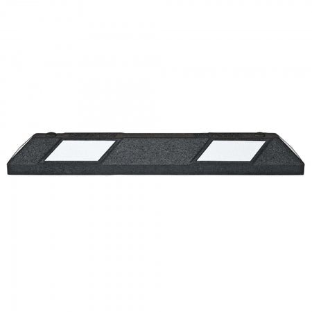 Park-AID Wheel Stop, 900 mm, black with white reflective panels, fixing bolts included