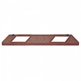 Park-AID Wheel Stop, 900 mm, brick red with white reflective panels, fixing bolts included