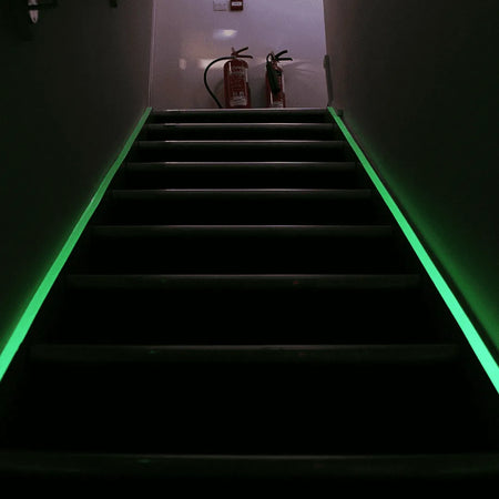 Premium Grade Egress Glow in the Dark Marking Tape 50mm Stair Skirting Board N
