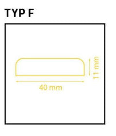 Kantbeskyttelse PROFIL TYPE F – Selvheftende