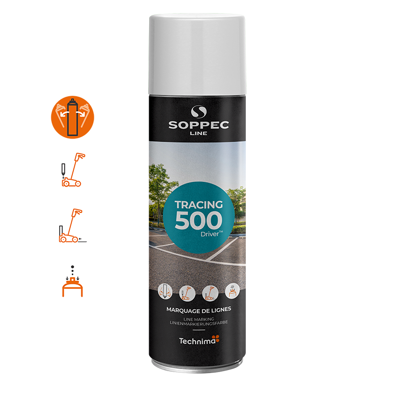 Soppec Tracing 500 Driver linjemerkingsspraymaling, 500 ml