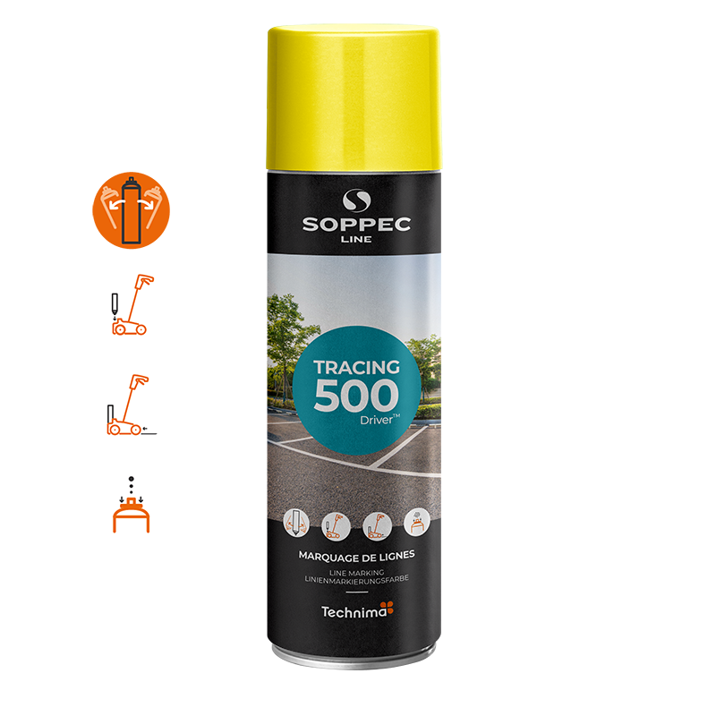 Soppec Tracing 500 Driver linjemerkingsspraymaling, 500 ml
