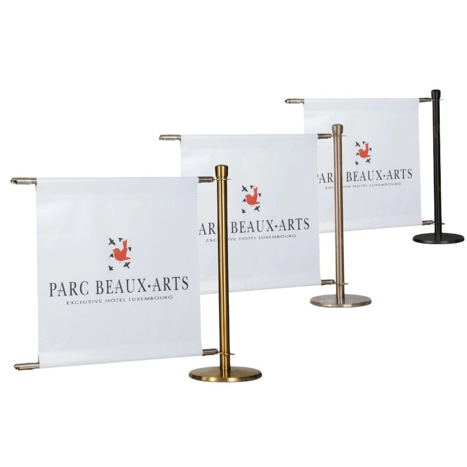 Forlengelsessett for Flexibarrier Café Barrier – Premium– 2000mm | Tilpasset trykt banner