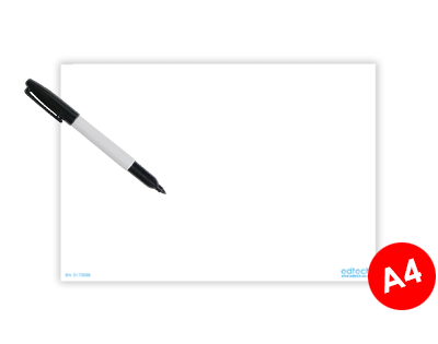 Whiteboard A4 for informasjonsskilt