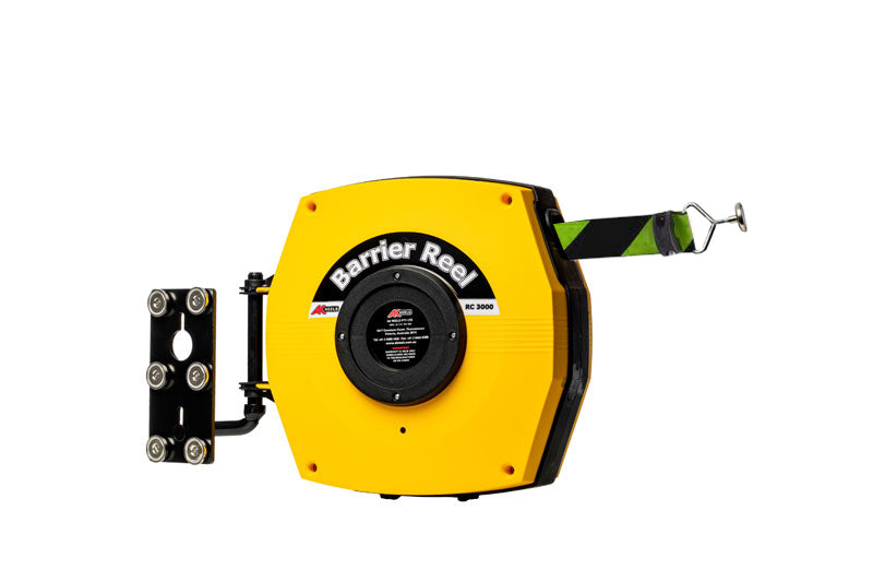 Uttrekkbar sikkerhetsavspærring –Barrier Reel Magnet- kraftig bånd med magnet (15 – 25 meter)