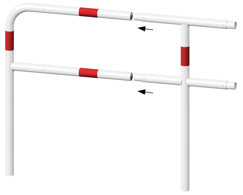 Beskyttelsesgjerde - Sentinel | Modulært rekkverkssystem (Hvit/Rød)