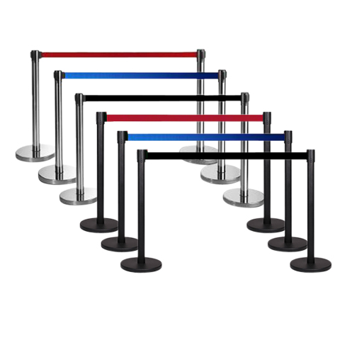 Flexibarrier Uttrekkbare avsperringsbånd Set -Basic- Inkludert 3m Uttrekkbart Bånd