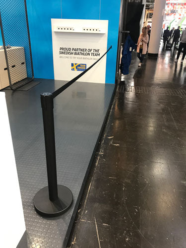 Flexibarrier Uttrekkbare avsperringsbånd Set -Basic- Inkludert 3m Uttrekkbart Bånd