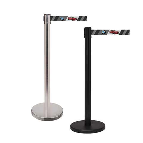 FlexiBarrier Køordner med rullebånd - Avtrykk på belte Basic - (2m - 5m)