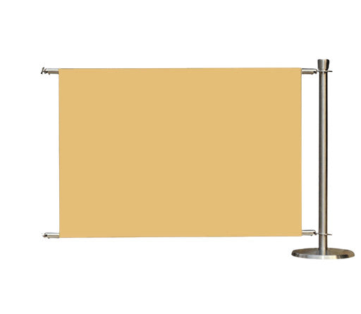 Utvidelsessett for Flexibarrier Café Barrier – Premium Sølv – 1000mm | Ensfarget banner