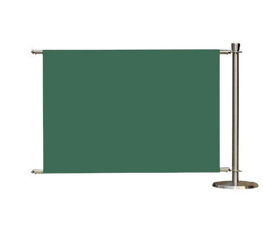 Utvidelsessett for Flexibarrier Café Barrier – Premium Sølv – 1000mm | Ensfarget banner