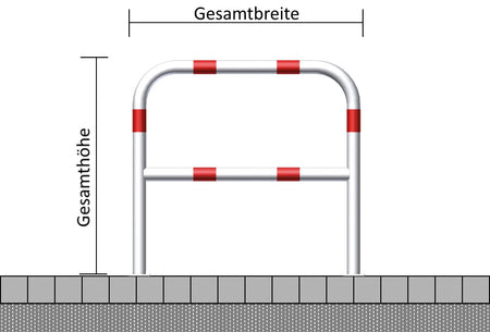 Hoops of steel tube Ø 60 mm, with crossbar