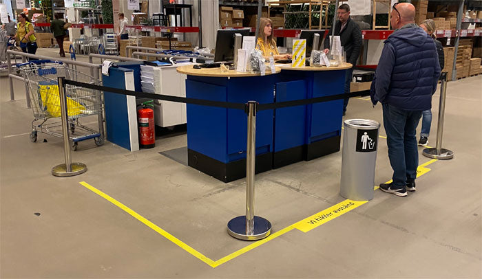 FlexiBarrier Køordner med rullebånd -Eco- (2m bånd)