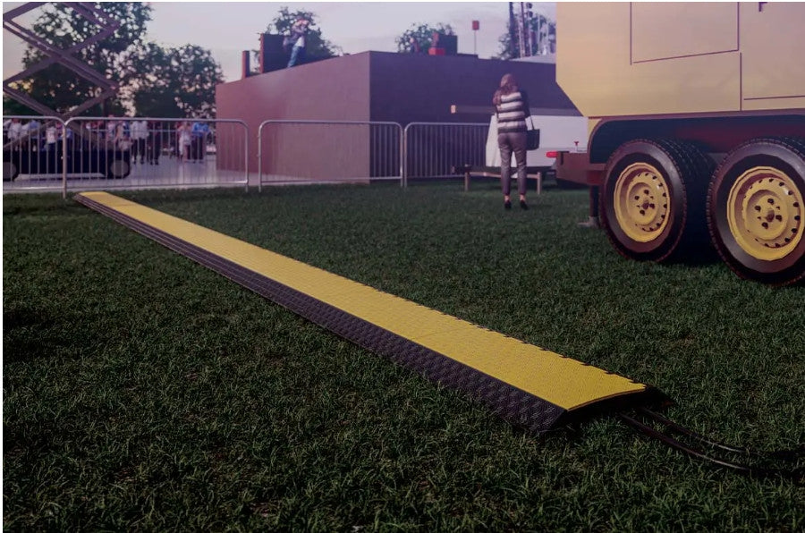 Kabelbeskyttelsesrampe med Lokk