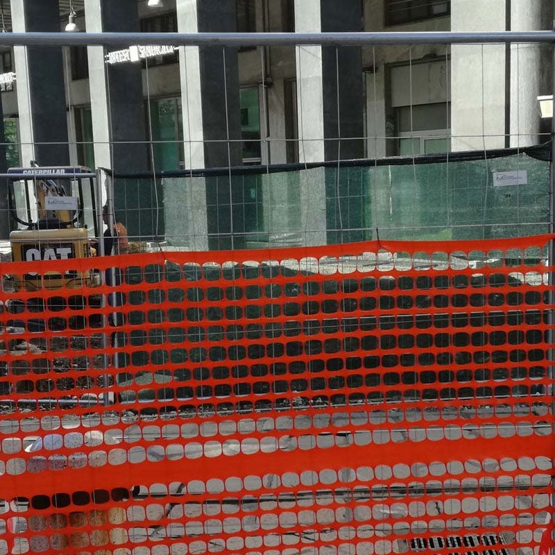 Oransje Plast Sikkerhetsnetting - ØKONOMI- (50m rull)
