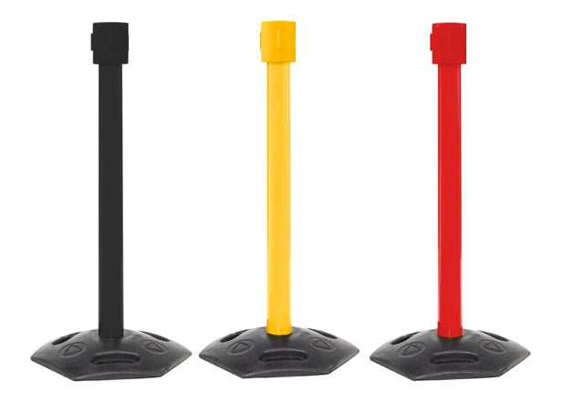 FlexiBarrier mottakerstolpe for køordnere med rullebånd - Utendørs 1050-