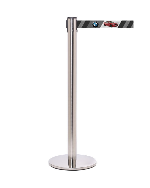 FlexiBarrier Belt Stanchion -Custom Belt Print Pro- (3.4m - 4.9m) 