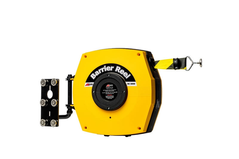 Uttrekkbar sikkerhetsavspærring –Barrier Reel Magnet- kraftig bånd med magnet (15 – 25 meter)