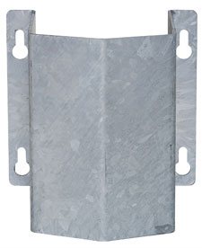 Rørbeskytter -Little Mountain- laget av stål, for veggmontering, galvanisert eller gul/svart