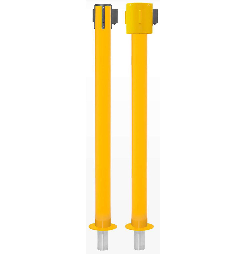 FlexiBarrier Køordner med rullebånd -SafetyPlus Avtagbar- (3.4m/4.9m/10.6m bånd)