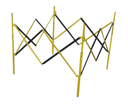Sammenleggbar nytte-/kumbarriere i stål (1,3x1,3m)