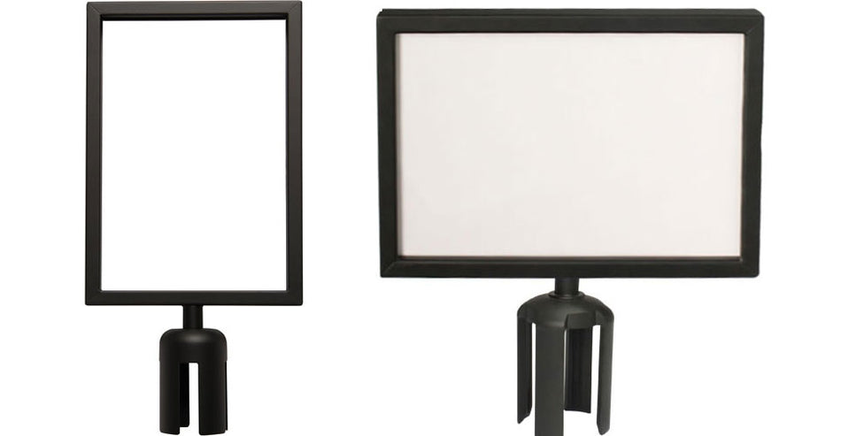 Skilt-holder for stolpe- og kjettingbarriere