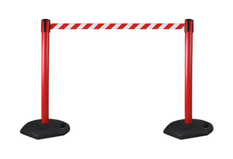 Flexibarrier Uttrekkbare avsperringsbånd Sett -Grunnleggende Signal- Inkluderer 3m Uttrekkbart Bånd
