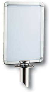 Skiltramme A4 eller A3 for tradisjonelle stolper (Viaguide)