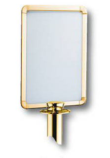 Skiltramme A4 eller A3 for tradisjonelle stolper (Viaguide)