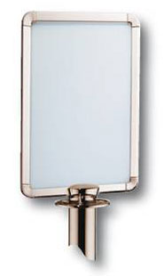 Skiltramme A4 eller A3 for tradisjonelle stolper (Viaguide)