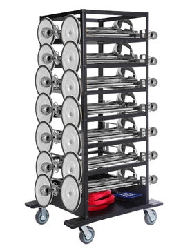 Barrier Package -Expo- 18 Stolper (Sølv), Tau & Transportvogn