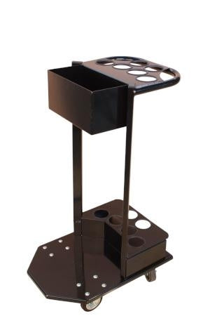 Flexibarrier Stolpe & Kjettingbarrieresett med transportvogn (Rød/Hvit)