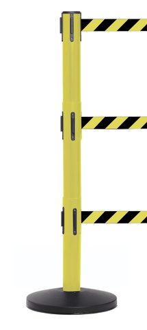 FlexiBarrier Køordner med rullebånd -Pro Triple- (3x3.4m bånd)